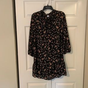 Old Navy Black Paisley Swing Dress X-Small